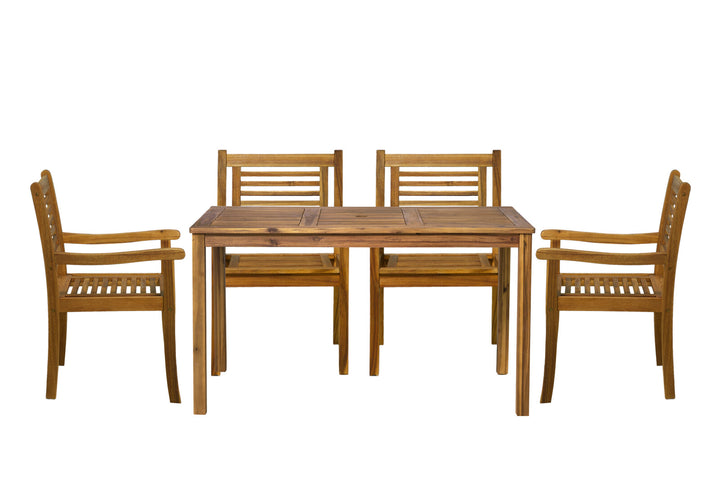 Sitzgruppe Akazie - 1 Tisch, 4 Stühle