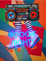 Boogie Nights' Wandkunstwerk - LED Neon 90x120 cm