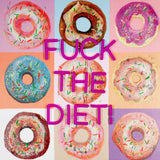 'F the Diet' Wandkunstwerk - LED Neon 100x100 cm