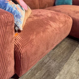 Hudson Ecksofa, Breitcord, Coral, Wunschmaß