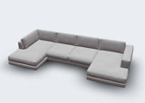 COZY ECKSOFA U - BREITCORD - 425X224X190CM