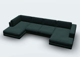 COZY ECKSOFA U - BREITCORD - 425X224X190CM