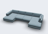 COZY ECKSOFA U - BREITCORD - 425X224X190CM