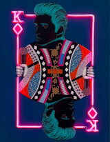 Elvis' Wandkunstwerk - LED Neon 70x90 cm