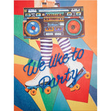 'We Like to Party' Wandkunstwerk mit LED-Neon - SMALL 70x90 cm