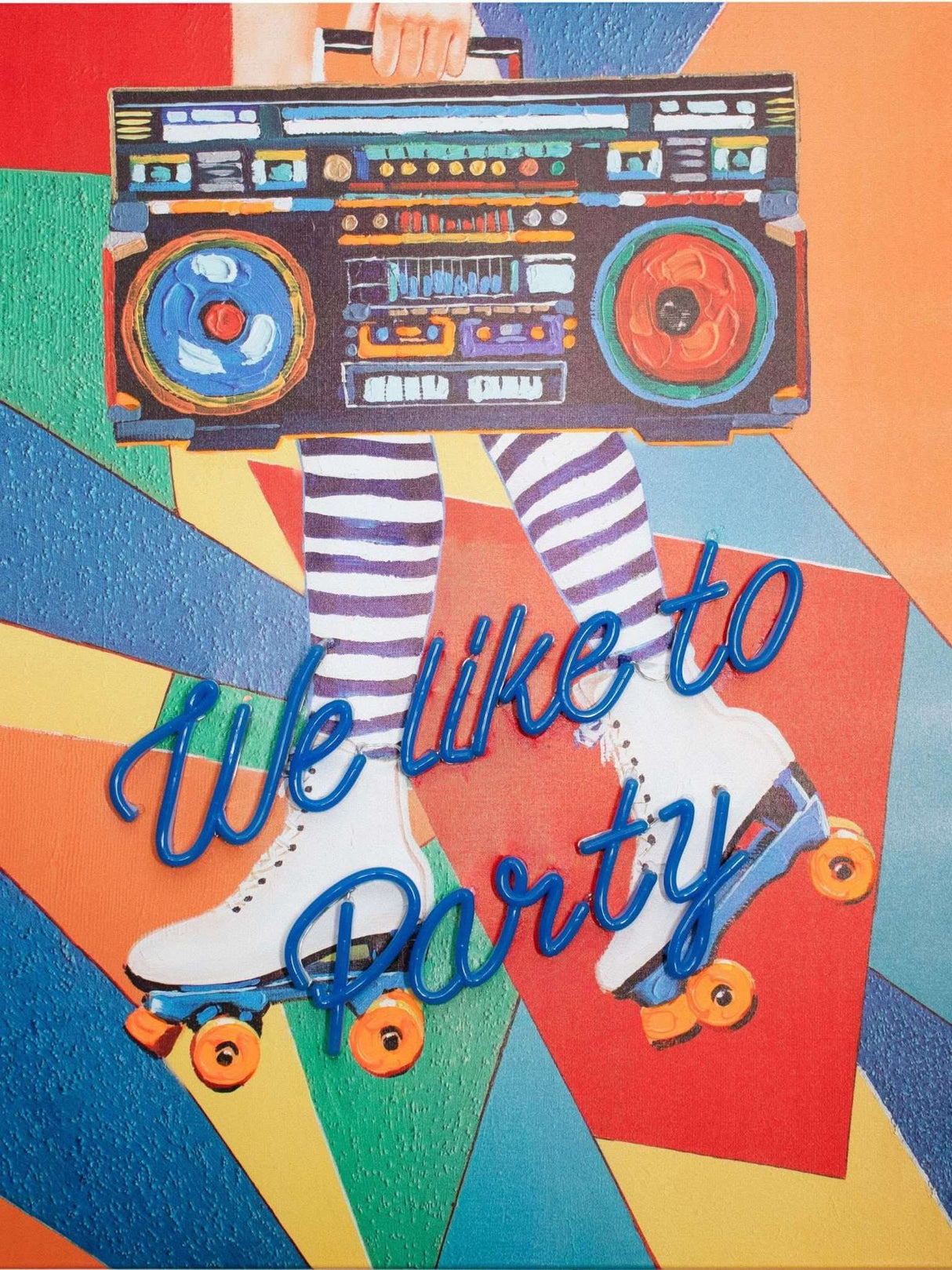 We Like to Party' Wandkunstwerk - LED Neon 90x120 cm