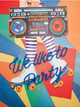 We Like to Party' Wandkunstwerk - LED Neon 90x120 cm