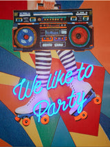 We Like to Party' Wandkunstwerk - LED Neon 90x120 cm