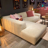 Petite, Ecksofa, Cord, nature, creme