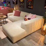 Petite, Ecksofa, Cord, nature, creme