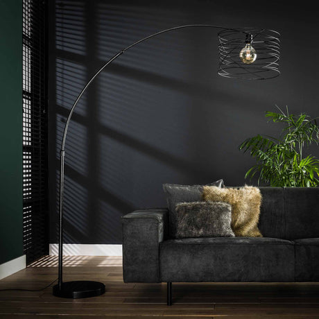 Bogenlampe Ø45 curl / Charcoal