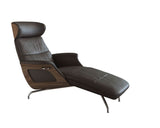 Clement Chaiselongue - Leder Omaha - Chestnut Brown - Wallnuss